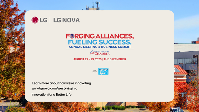 INNOVATING FOR WEST VIRGINIA:  LG NOVA TO SHOWCASE LEADING BUSINESS VENTURES AT THE WEST VIRGINIA CHAMBER BUSINESS SUMMIT